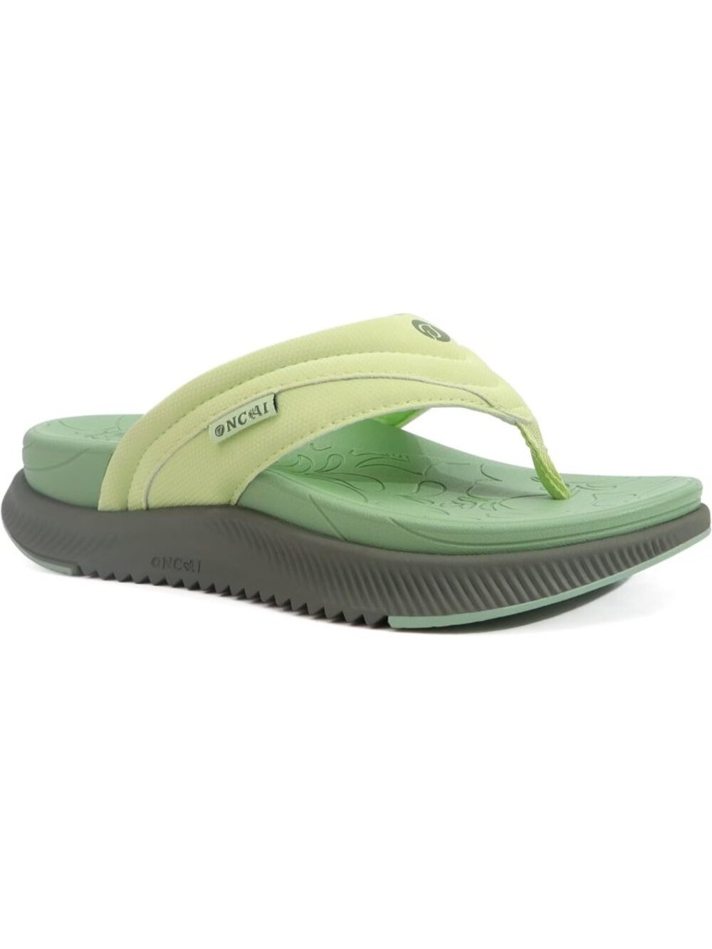 Women's Green Orthotic Cushion Flip Flops Recovery Walking Sandals Casual